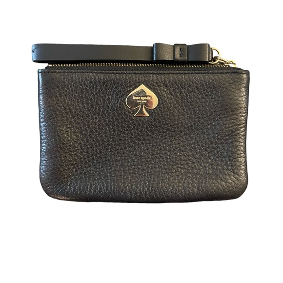 kate spade Handbags - Kate Spade Black Pebbled Leather Pouch